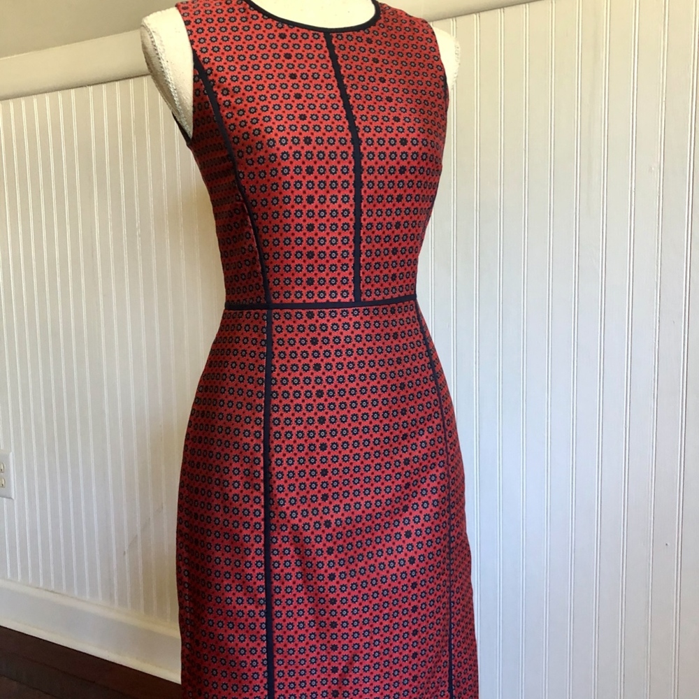 J. CREW Sheath Dress Fall Red Career Rare